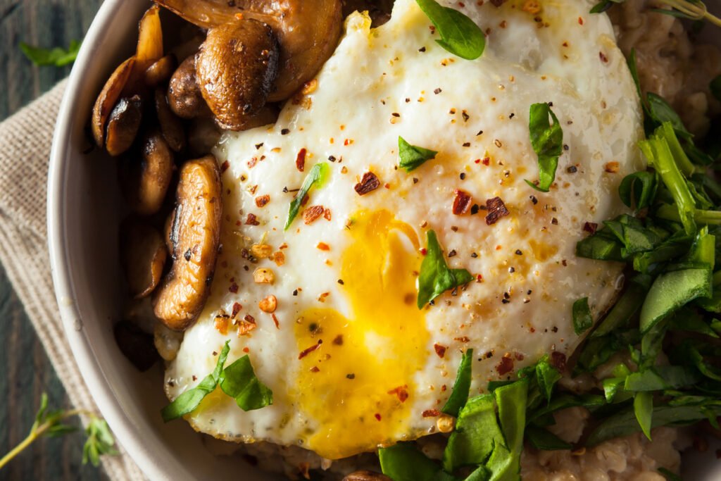 Savory Oatmeal with Eggs